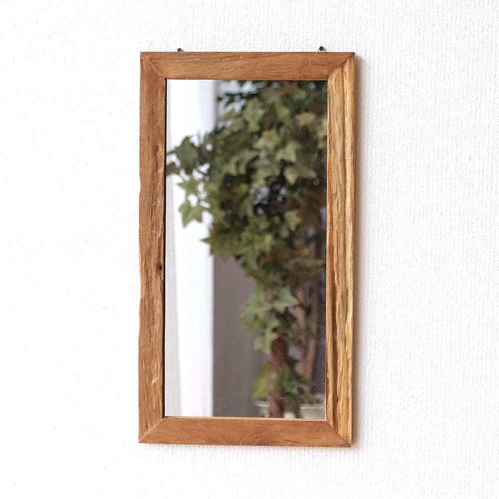 Amazon.co.jp: 壁掛けミラー 木製 壁掛け鏡 ウォールミラー 天然木